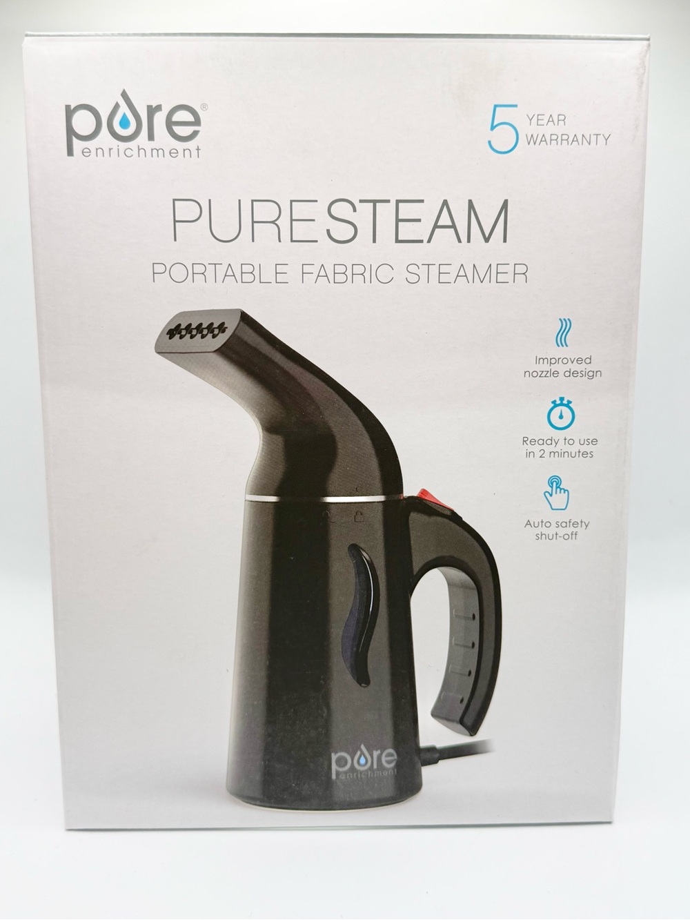 Pure Enrichment PureSteam Portable Fabric Steamer Handheld Removes Wrinkles